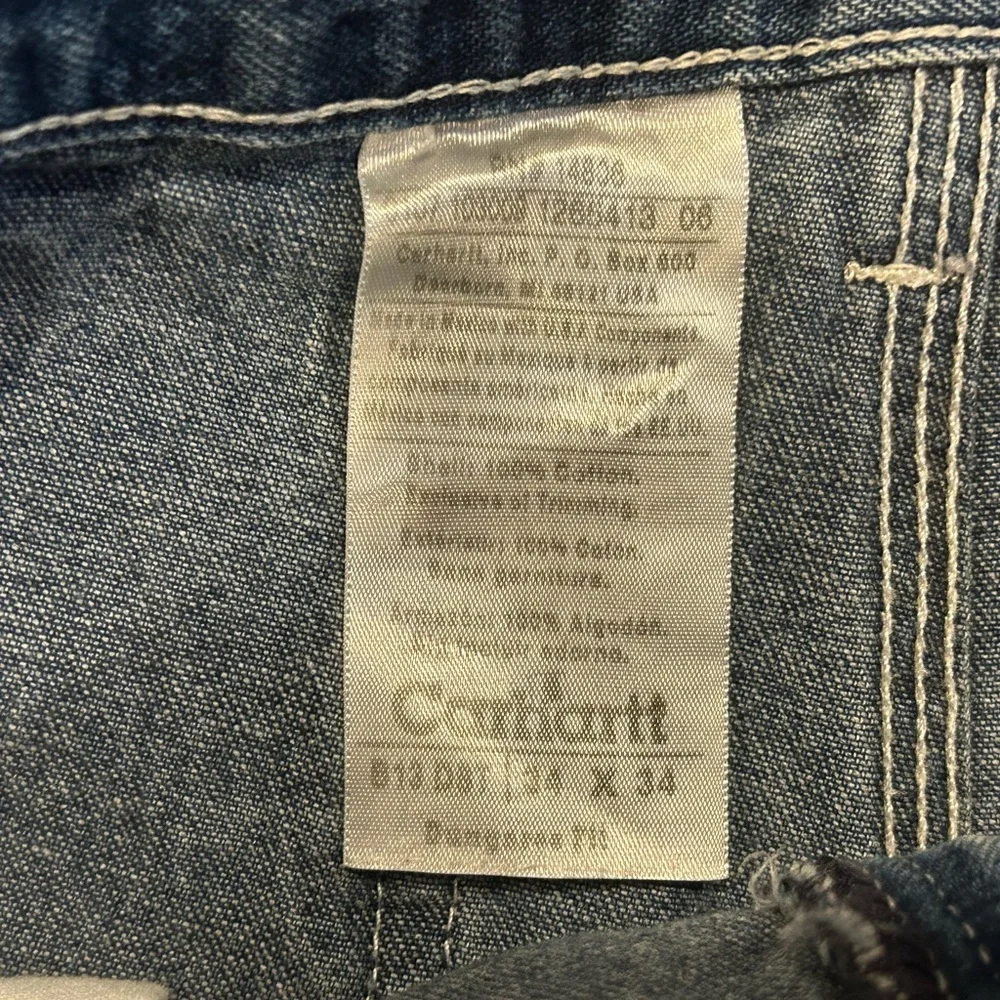 Carhartt Men’s Carpenter Jeans Dungaree Fit Size 34 X 34 - Picture 3 of 5